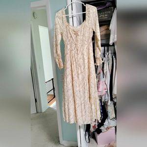 Smocked cottagecore dress